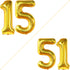 KatchOn Giant Gold Number 15 Balloons - 40 Inch Foil 15 Balloons for Birthday Party & Anniversary Decorations