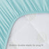 Biloban Crib Sheets Fitted, 2 Pack - Neutral Toddler Bed Sheets for Baby Boys and Girls, Grey & Aqua, 52”X 28”