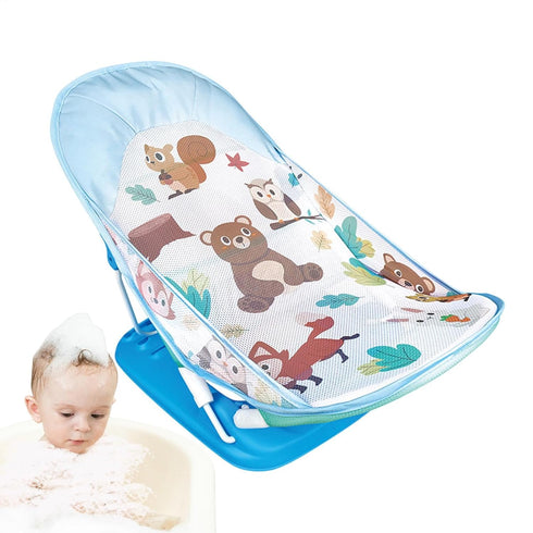 Nuytghr 23.62x13.78x12.99 inches, Folding Toddler Bather, Skin-Friendly Adjustable Baby Bath Tub, Foldable Shower