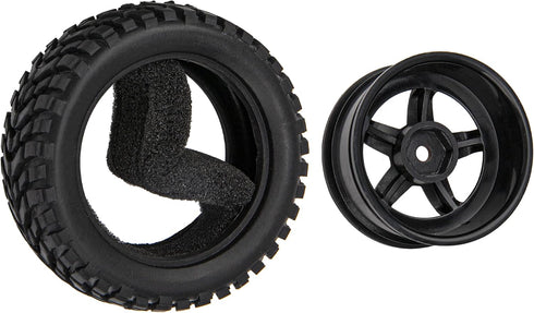 12mm Hex Rubber Tires & Plastic Wheel Rims with Foam, 75mm/2.95'' for HSP Tamiya HPI Kyosho 1/10 Touring Car, WLtoys