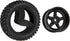 12mm Hex Rubber Tires & Plastic Wheel Rims with Foam, 75mm/2.95'' for HSP Tamiya HPI Kyosho 1/10 Touring Car, WLtoys