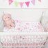 Set 4 Set Floral Crib Bedding for Girls, Pieces Pink Baby Nursery Bedding for Standard Size Crib, Including Soft
