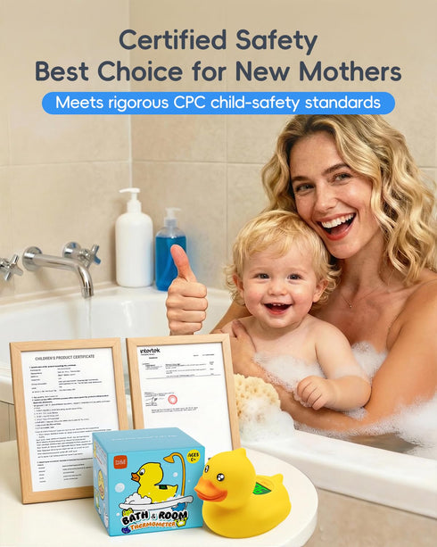 b&h Duck Rechargeable Baby Bath Thermometer - Fast Temperature Reading, Digital Water Thermometer for Bathtub and Room