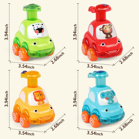Amy&Benton Animal Car Baby Toys for 1-2 Year Old Boy, First Birthday Gifts for Toddler