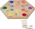 Flybold Wooden Marble Board Game Set for Adults and Kids - 6-Player