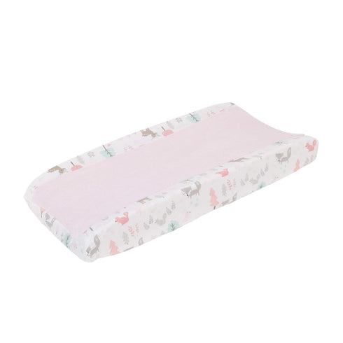 Sweet Forest Friends - Pink, Aqua, Grey and White Super Soft Changing