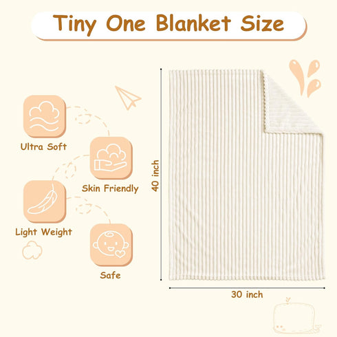 Cozy 30x40 Inch, Soft Fleece Baby Blanket Ultra Baby Blankets for Boys Girls Warm and Lightweight Infant Toddler