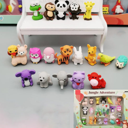 Animal Pencil Erasers, 19 Pcs 3D Sea Animal Puzzle Erasers for Party Favors and Classroom Rewards