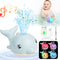 2024 Upgraded Rechargeable Baby Bath Toys, Dolphin Spray Water Light Up Musical Toys for Toddlers