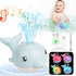 2024 Upgraded Rechargeable Baby Bath Toys, Dolphin Spray Water Light Up Musical Toys for Toddlers