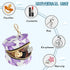 YETTASBIN Purple Ribbon Bow Portable Pacifier Holder Case with Metal Hook Buckle & Zipper for Diaper Bag and Stroller