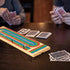 FUNPENY Traditional Wooden Cribbage Board Game Set, 3-Track with Metal Pegs and Deck of Cards