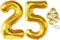 KatchOn Gold 25 Balloon Numbers, 40 Inch, 25th Birthday Balloons with Confetti
