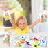 Set, GAKICO Rainbow Scratch Art for Kids: Creative Squeegee Painting Kits, Rainbow Scratch Paper Art Squeeze Magic