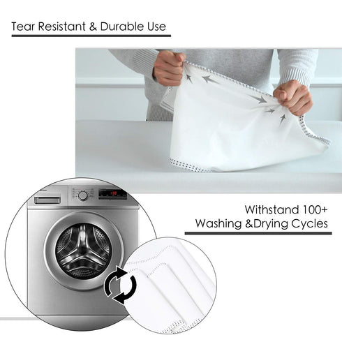 TILLYOU 6 Pack Waterproof Changing Pad Liners, 100% Cotton Reusable Cloth Diaper Liners, White