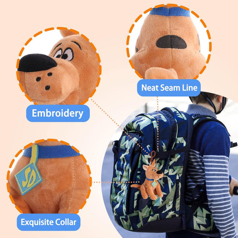6 Inches Scoooby Doo Plush Keychain for Bag Backpack Great Dane Stuffed Animal Dog Christmas Present Gift Stocking Stuffers for Kids Teens