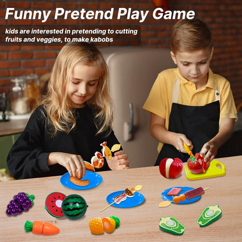 Set 3-5 MITCIEN Camping Toys for Kids, Pretend Campfire, Lantern, Safari Hat, Binoculars, Bottle, Toy Food, S'Mores
