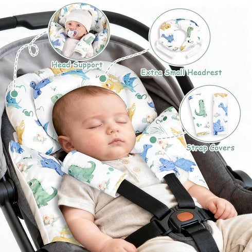 TANOFAR Infant Car Seat Insert with Removable Cushion for Baby Boys, Reversible Newborn Carseat Insert for Baby Head