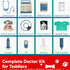 3-5, Set Playset, 3 4 5 TOP BRIGHT Doctor Kit for Toddlers Pretend Play Doctor with Costume & Wooden Medical Kit, Dress