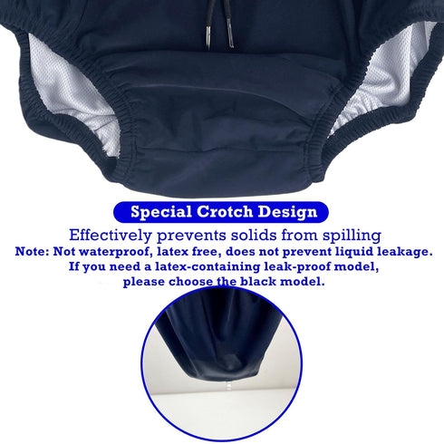 Swimmers AQX Reusable Adult Swim Diapers Special Needs, Washable Cloth Diapers Leakproof, Nappy Trunks Pull Ups