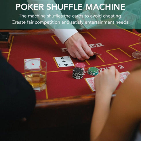 Automatic Card Shuffler - Battery Operated Electric Casino Card Dealer for Home Games