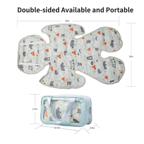 Car Seat Gel Baby Cooling Pad, Double Sided Breathable Ice Seat Liner for Stroller, Baby Chair, Child Safety Seat