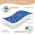 miaozhen 52" 34" Blue Background with Yellow Stripes Changing Pad Covers Water Resistant Potty Training Mats Leakproof