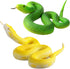 Flormoon Realistic Fake Snake Toy, 2pcs Rubber Elastic Lifelike Python Animal Figures for Halloween Prank Props