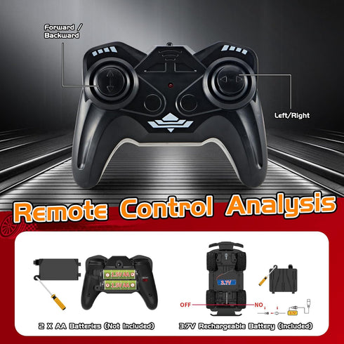 2.4GHz 1:20 Remote Control Cool Off-Road Vehicle Truck, RC Car with LED Lights, Scale Off-Road Vehicle, Red RC