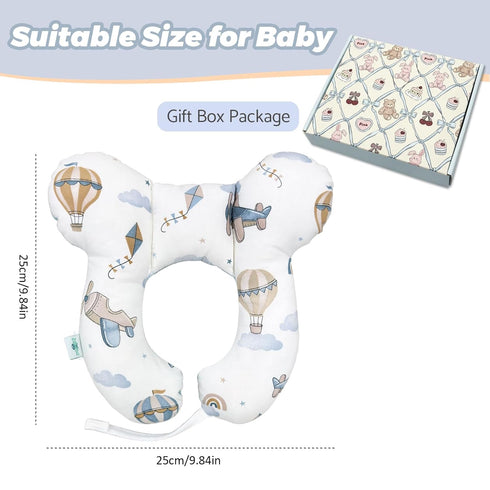 Zdbdbd Baby Travel Pillow, U-Shape Pillow for Car Seat and Stroller Use, Lightweight Baby Travel Accessory (Sky