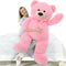 MorisMos 4 Feet Giant Pink Teddy Bear Stuffed Animal, 51.2in Large Plush for Baby Shower, Valentine's Day, Christmas,