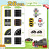 Set (26) Magnetic Road with Traffic Sign Toys, STEM Magnetic Building Blocks, Creative Educational Construction Toys