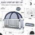 Crib Tent, Pop Up Safet Crib Net to Keep Baby from Climbing Out, Breathable & Skin-Friendly Mesh Crib Cover, Strong