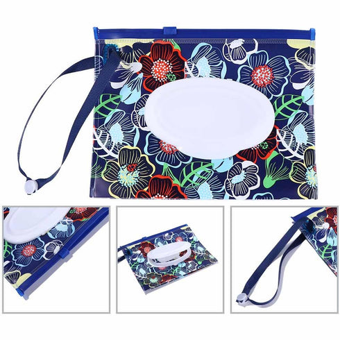 generic Pouch(2) Wet Wipe Dispenser, Portable Refillable Wipe Holder, Reusable Lightweight Wipes Container Case Travel