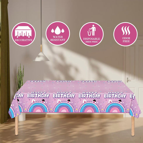 likuyve 53PCS Dollhouse Birthday Party Supplies Dollhouse Party Decorations Include Banner Balloons Tinsel Foil Fringe