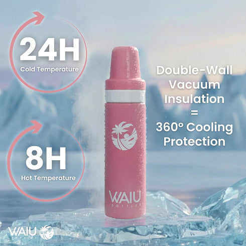 4 oz 24 8 Waiu Insulated Stainless Steel Baby Bottle Keeps Drinks Cold Hours, Hot Hours BPA-Free, Vacuum Insulated