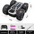 Tecnock Remote Control Car for Boys 4-7, 2.4GHz Stunt Car with Lights, 360° Rotating Toy for Kids