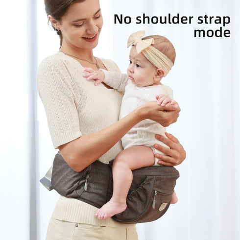 SUNVENO Toddler Hip Seat Carrier with Shoulder Straps, Open Front Baby Carrier with Waist Seat, Ergonomic Design
