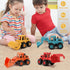 4Pcs Friction Powered Construction Truck Toys, Push and Go Vehicles for Outdoor Play, Gift for Boys Ages 3-8