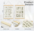 ULEGIE 2 Pack 12 16 Inches Boy Nursery Decor Posters Framed with Wood Hanger, Little Man Cave Sign for Boys Kids, Boys