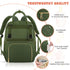 Backpack, Backpack Tenot Baby Diaper Bag Travel Diaper Bags for Girl Boy Large Capacity Baby Bag for Women Army Green