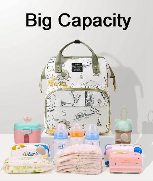 Ybberik Backpack Diaper Bag with Insulated Pockets, Stroller Straps, USB Charging Port, Large Lightweight Diaper Bag