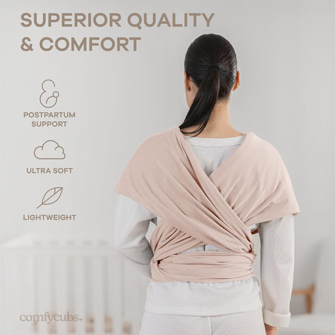 Comfy Cubs Compact Baby Wrap Carrier with Changing Pad Bundle