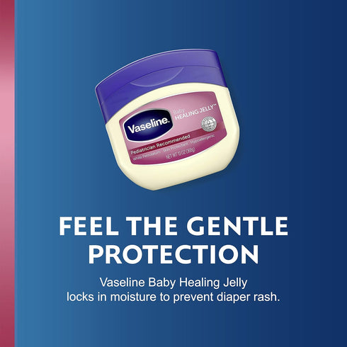 Vaseline 100% Pure Petroleum Jelly Baby, Dermatologist Recommended, Hypoallergenic Skin Protectant, 2 Pack - 13 oz each