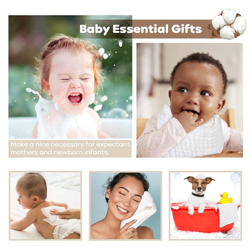 100% 6 Pack 12x12in Yoofoss Muslin Baby Washcloths Cotton Face Towels Wash Cloths for Baby Soft and Absorbent Baby