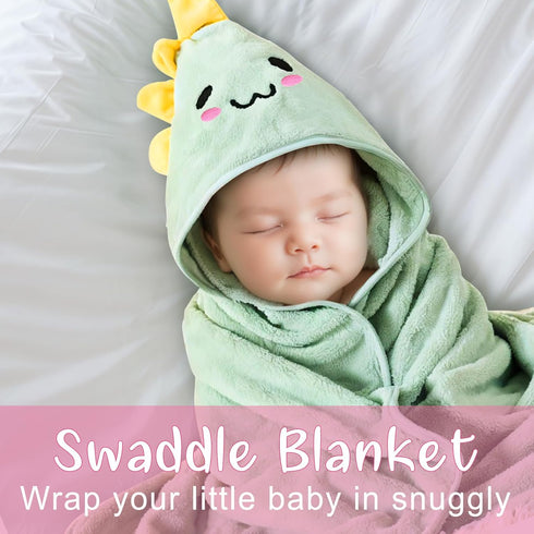 PFTPOW Personalized Baby Towel with Name Custom Toddler Hooded Bath Towels for Girl Boy Swaddle Blanket Customized Baby