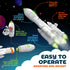 Playset 38, MOBIUS Toys Space Adventure - STEM Rocket Ship with Astronaut Figures, Detachable Shuttle & Rover