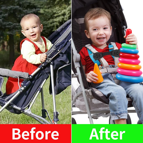Anti Escape Car Seat Strap Baby Harness Chest Clip, Safety Strap for Children Under 1.5 Years Old (2 Pack)