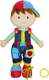 June Garden 15.5" Dressy Friends Lucas, Educational Stuffed Plush Doll for Kids and Toddlers 2 Years and Up
