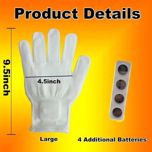 LED Light Up Gloves for Kids and Adults, Rainbow Easter Gifts, Cool Rave Toys for Halloween & Birthday Parties